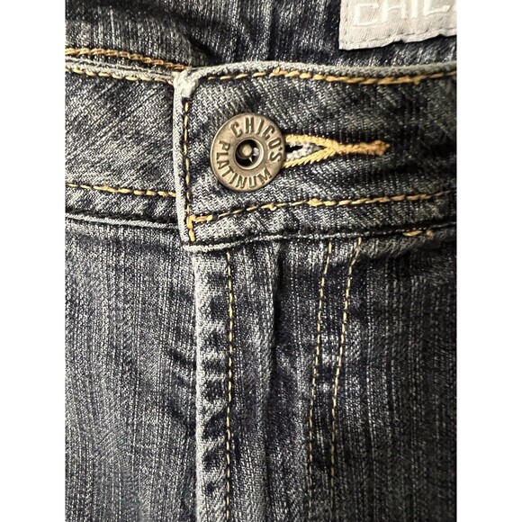 Chicos Platinum Jeans Size 2 Short Bootcut Petite Medium Slimming - Picture 6 of 13